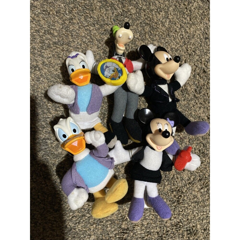 2001 McDonald’s Disney House of Mouse Happy Meal Toys Set Of 5 plush lot